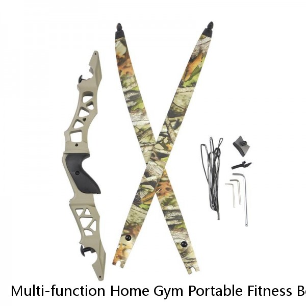 Multi-function Home Gym Portable Fitness Bow With Elastic Resistance Bands For Body Building